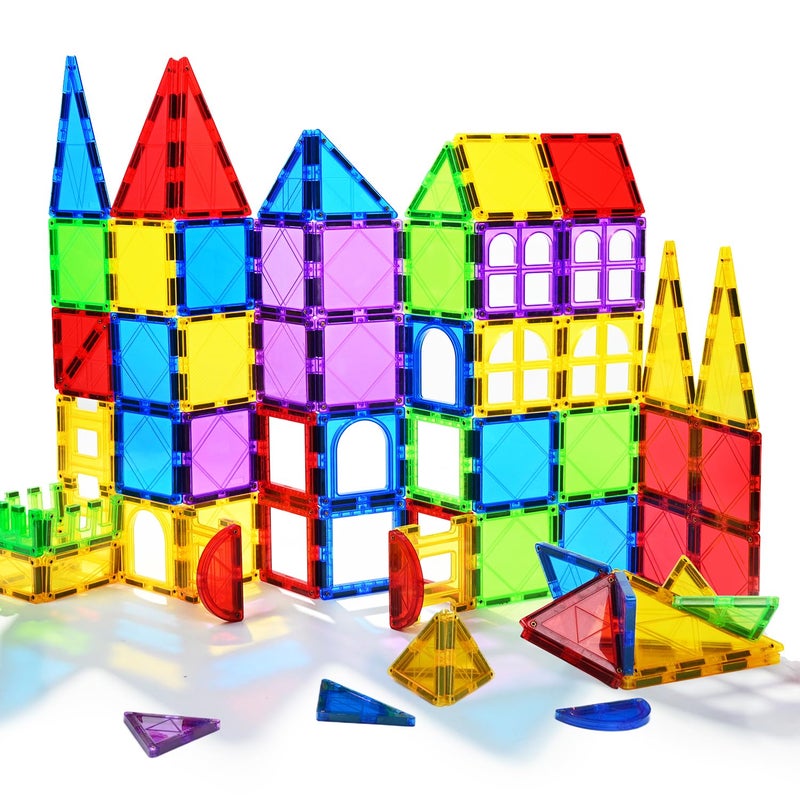 MAGBLOCK Magnetic Blocks - Magnetic Tiles Toys for Toddlers Kids Magnet Building Blocks Preschool Magnet Set for Boys and Girls Stem Toys 70 Pieces - Image 1